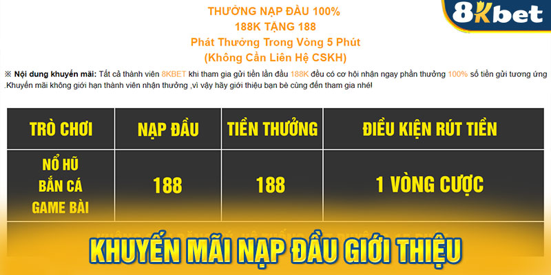 Khuyến mãi nạp đầu giới thiệu